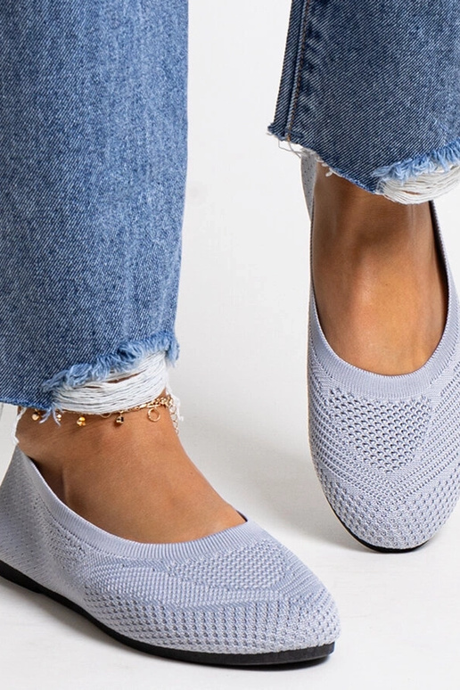 Graue Ballerinas aus Stoff Yafia