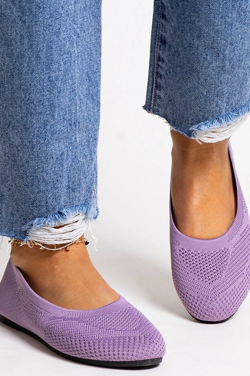 Ballerines en tissu violet Yafia