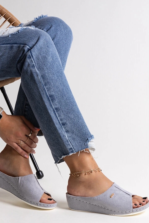 Graue Keilsandalen Semretana Graue Keilsandalen Semretana