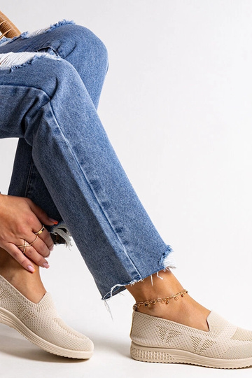 Beige Slip-On-Sneakers...