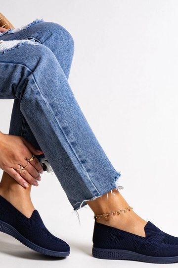 Abadly – Slip-On-Sneakers in Marineblau