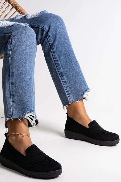 Schwarze Slip-On-Sneakers „Mikaila“