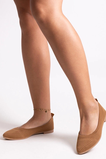 Ballerines en tissu caramel Wendana 2