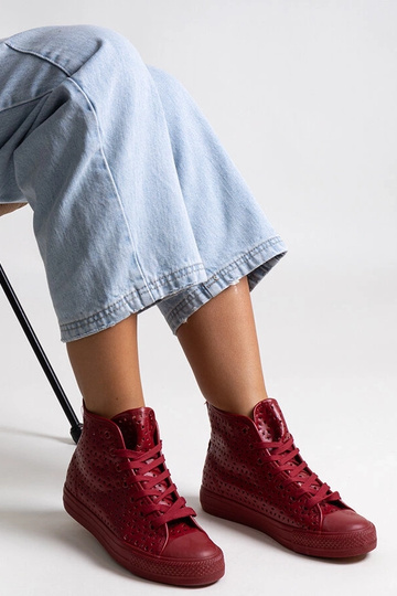 Røde high-top openwork sneakers Madala 2