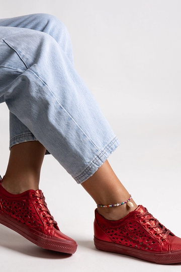 Baskets Safune rouges ajourées