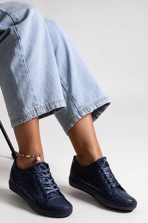 Marineblaue Safune-Sneakers mit...