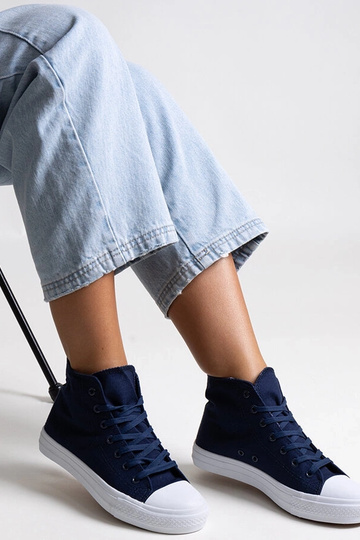 Ghanem marineblå high top sneakers