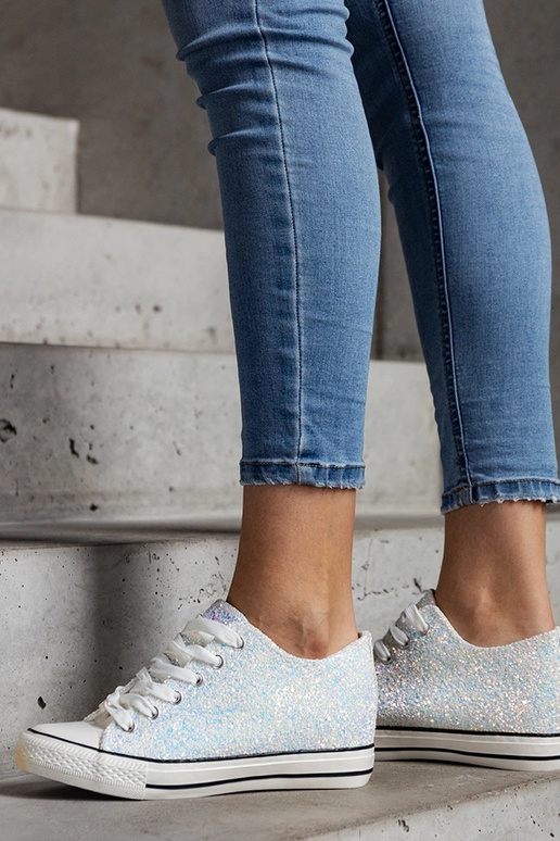 Grønne skinnende høje sneakers Jadwa