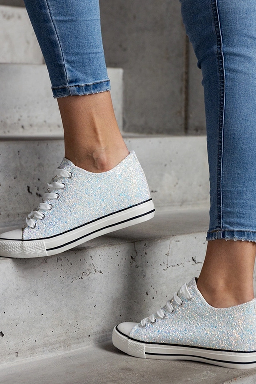 Grüne glänzende hohe Sneakers Jadwa