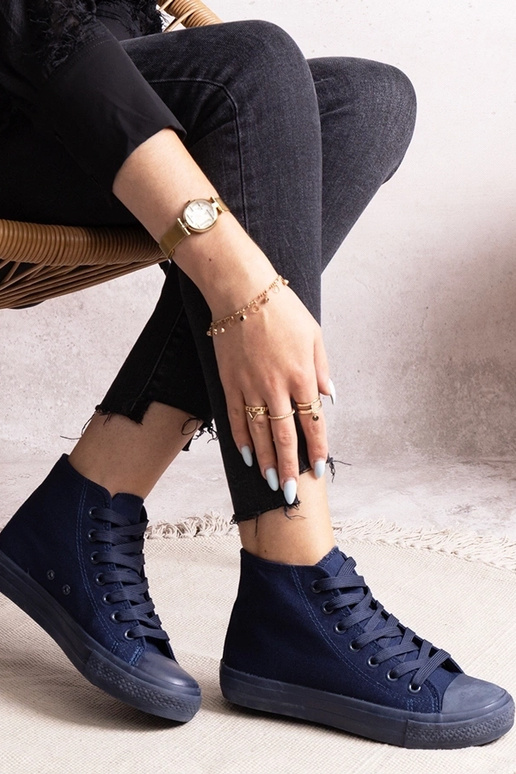 Baskets montantes Rafife bleu marine