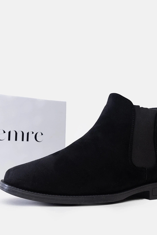 Schwarze Herren Chelsea-Stiefel mit...