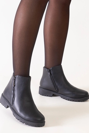 Bottines noires avec inserts métalliques en simili cuir Branda