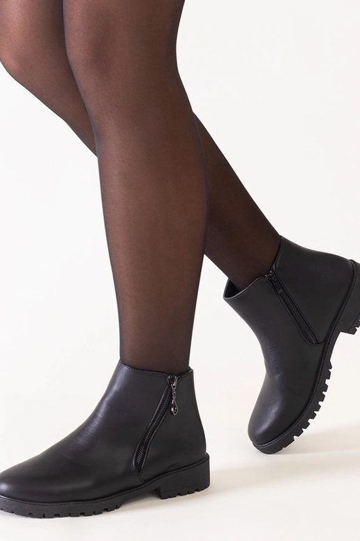 Bottines noires avec inserts...
