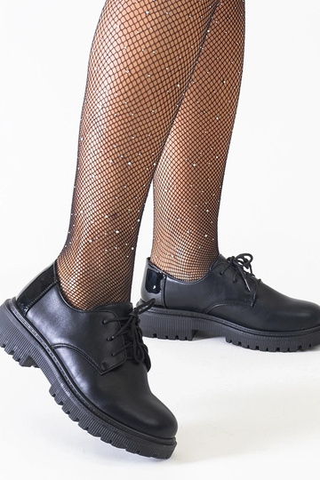 Sorte afslappede snøresko,...