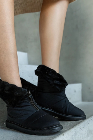 Zwart warme snowboots met...