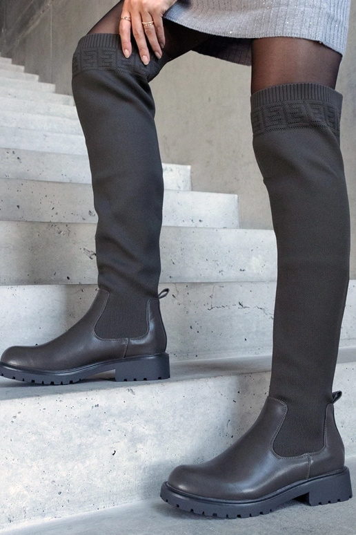 Bottes longues à tige élastique... Bottes longues à tige élastique...