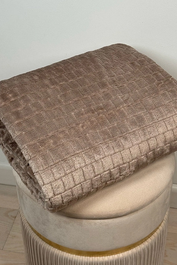 Couverture matelassée beige 2
