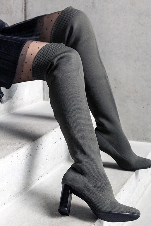 Grønne slip-on støvler med elastisk... Grønne slip-on støvler med elastisk...