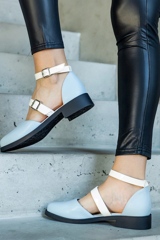 Josiane Blue Buckle Ballet Flats Josiane Blue Buckle Ballet Flats