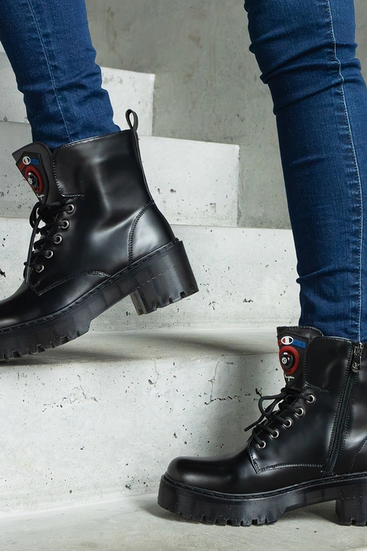 Schwarze Damenstiefeletten Ranco