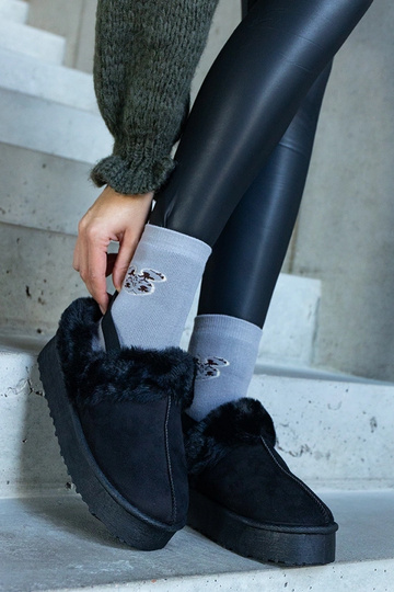 Chaussons plateforme noirs... 2