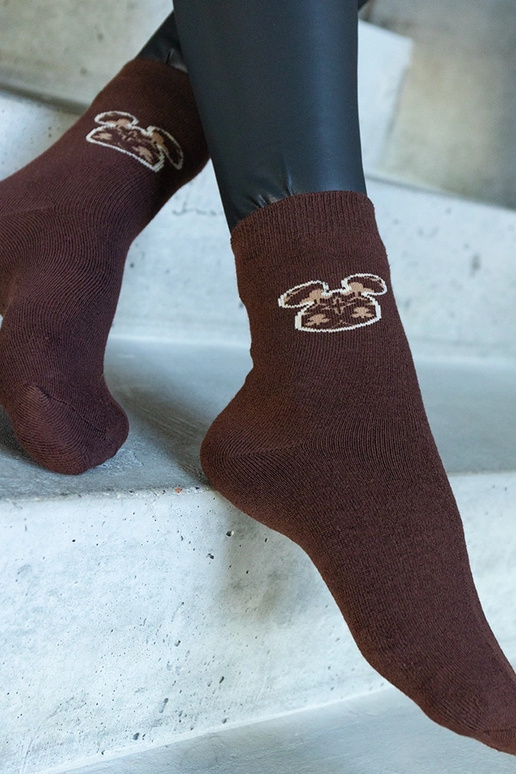 Chaussettes chaudes marron Sella Chaussettes chaudes marron Sella