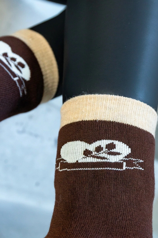 Braune warme Socken Sella