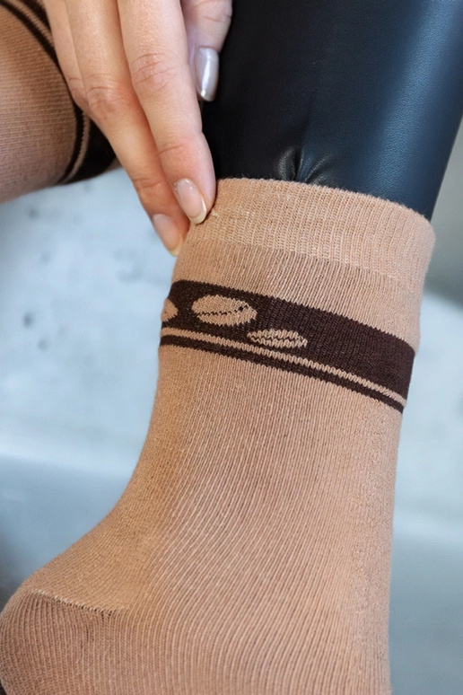 Schwarz-weiße warme Socken Sella