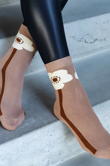 Chaussettes chaudes marron Sella 2
