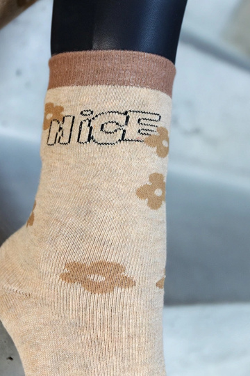 Chaussettes chaudes beiges... 2