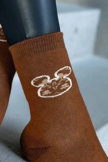 Chaussettes chaudes marron...