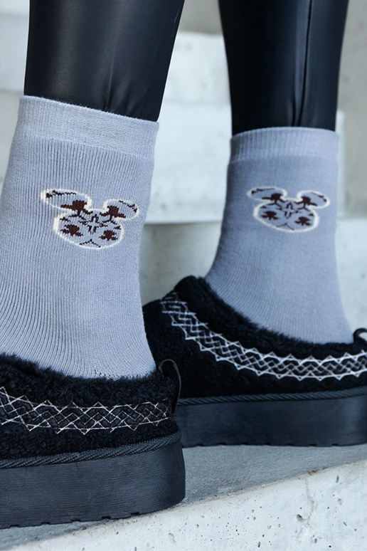 Sella grau warme Socken