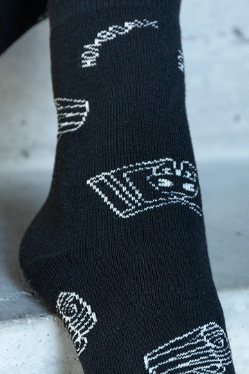 Chaussettes chaudes noir et...