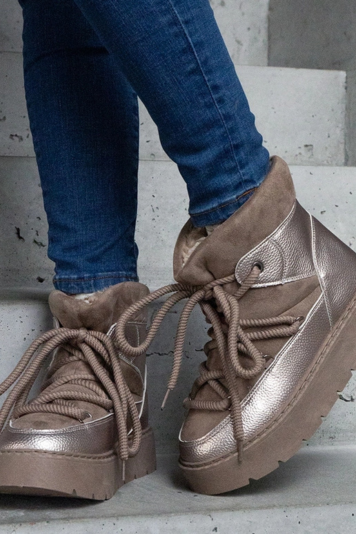 Mørkebeige pelsforede...