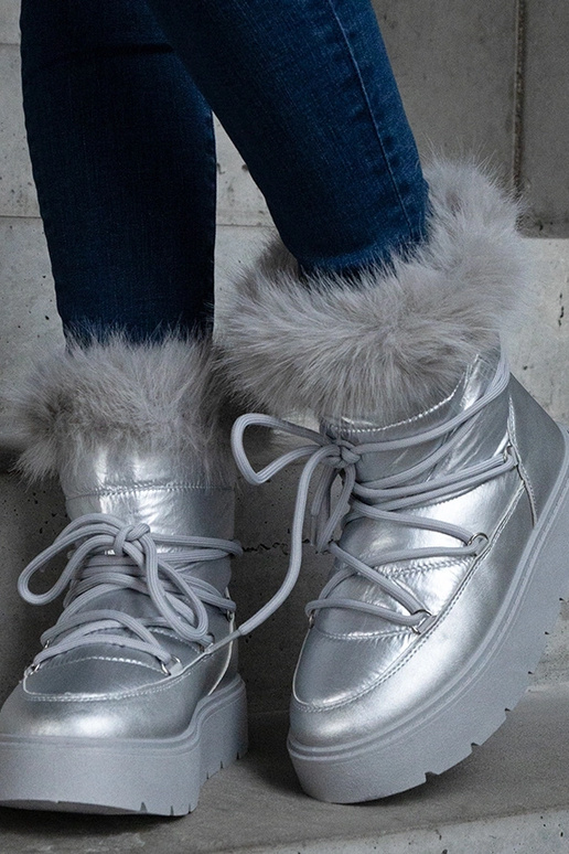 Sølvisolerede snestøvler med pels Arilla