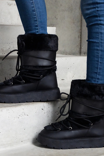 Bottes de neige noires à...