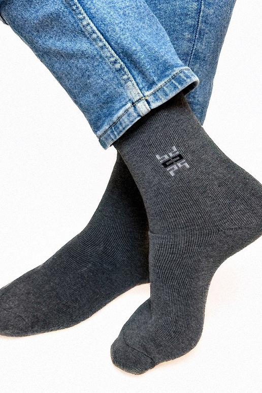 Graue warme Herrensocken Narus