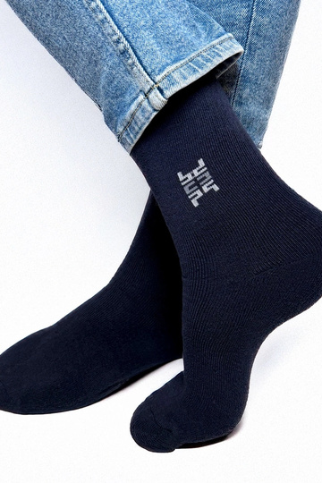 Chaussettes chaudes bleu foncé pour hommes Narus 2