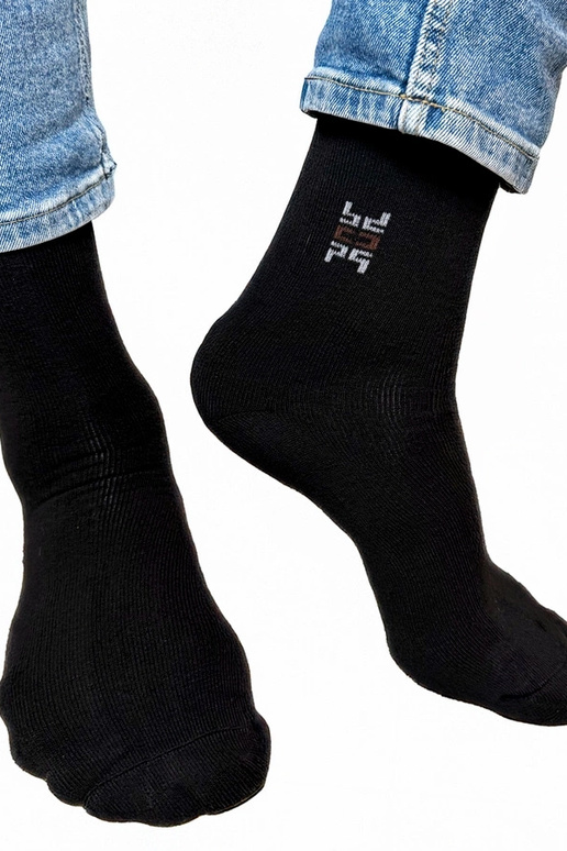 Schwarze warme Herrensocken Nerput