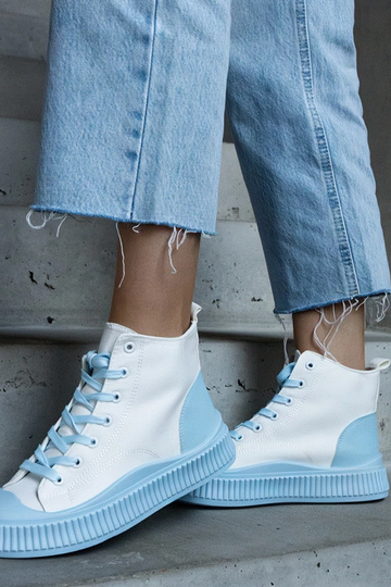 Plateau-Sneakers „Terri“ in Blau und Weiß 2