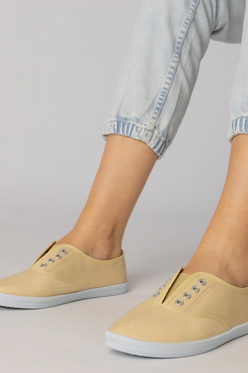 Bottines grises en tissu à...