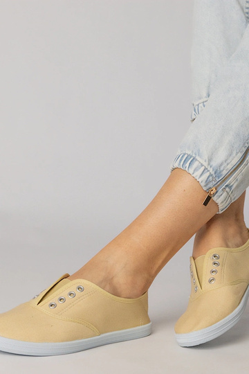 Graue Stoffschuhe zum... 2