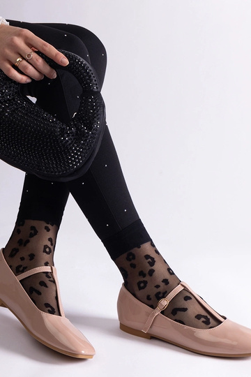 Beige balletflader i... 2