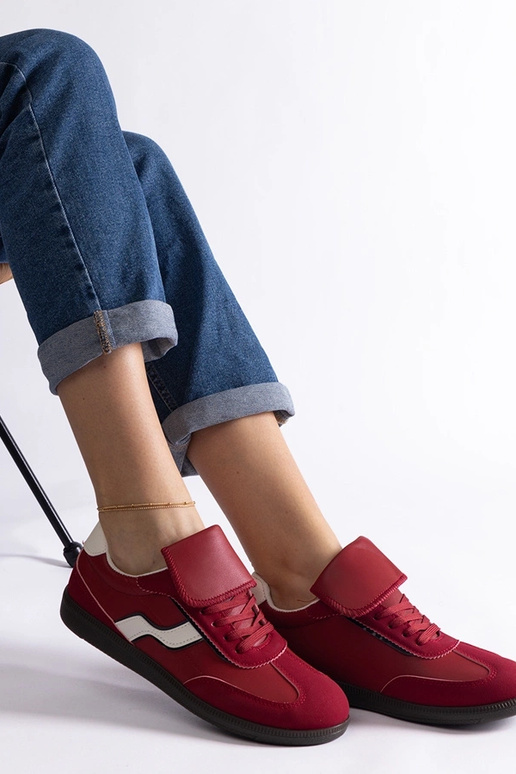 Rote niedrige Schnürsneakers Edelmira Rote niedrige Schnürsneakers Edelmira