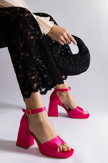 Saucedo Pink Satin Chunky...