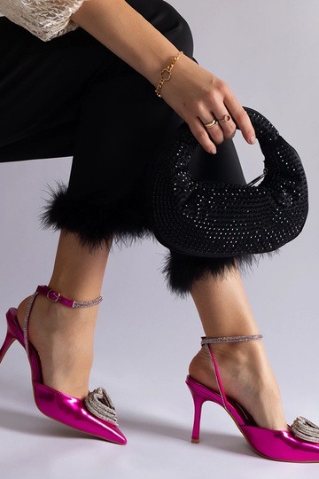 Rosa Pumps mit offener... 2