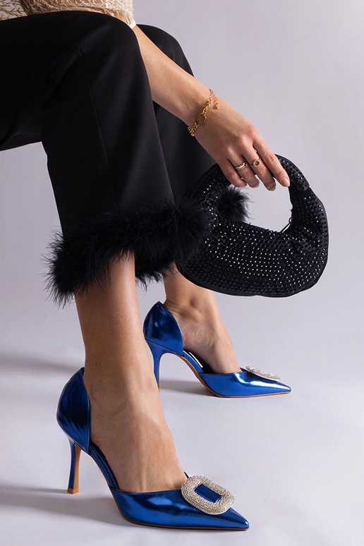 Blaue High Heels verziert mit... Blaue High Heels verziert mit...