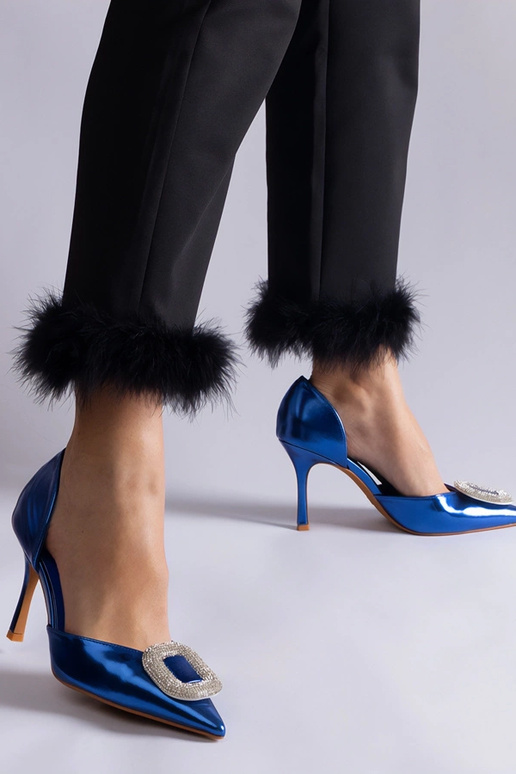 Blaue High Heels verziert mit... Blaue High Heels verziert mit...