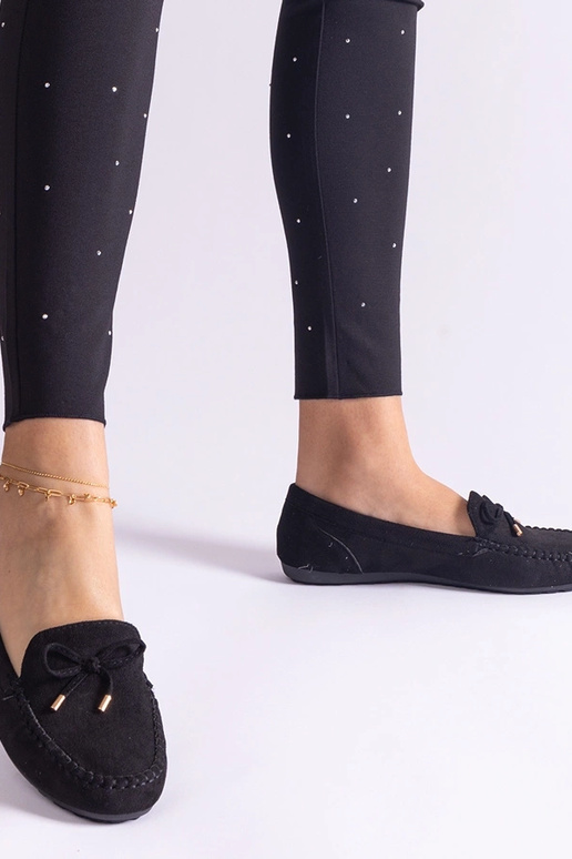 Gemre Damen Mokassins aus schwarzem... Gemre Damen Mokassins aus schwarzem...