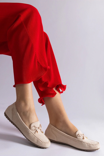 Mocassins en daim beige... 2